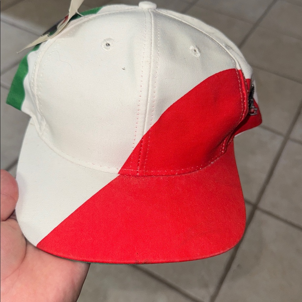 Vtg 1994 Global Caps Italia Flag Snapback open tennis DEADSTOCK